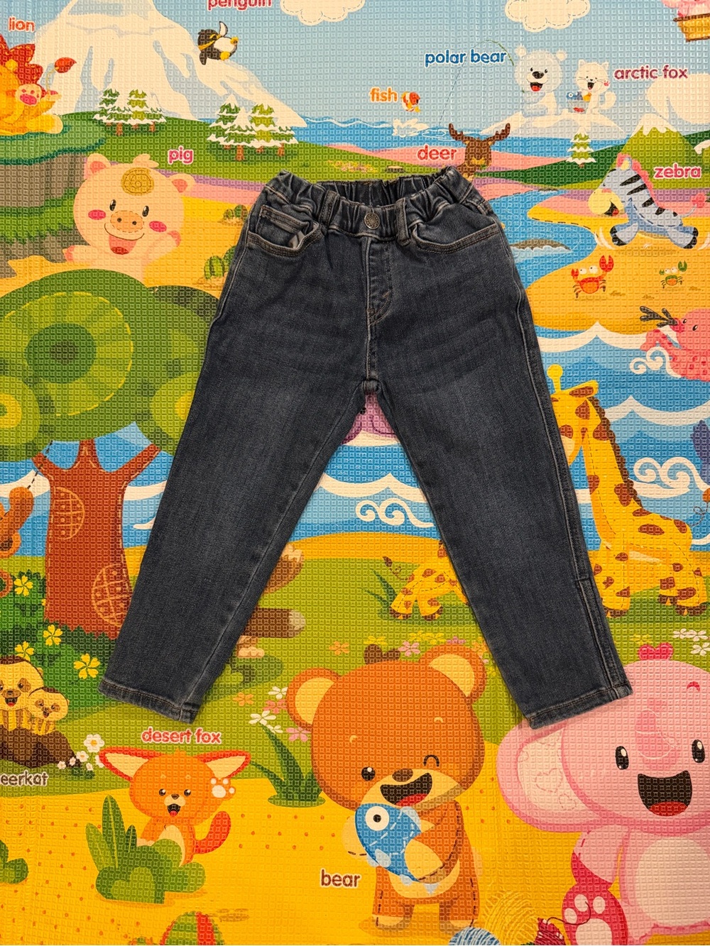 Gucci Boys Size 4 Blue Denim Jeans Regular Straight Medium Wash Elastic Waist